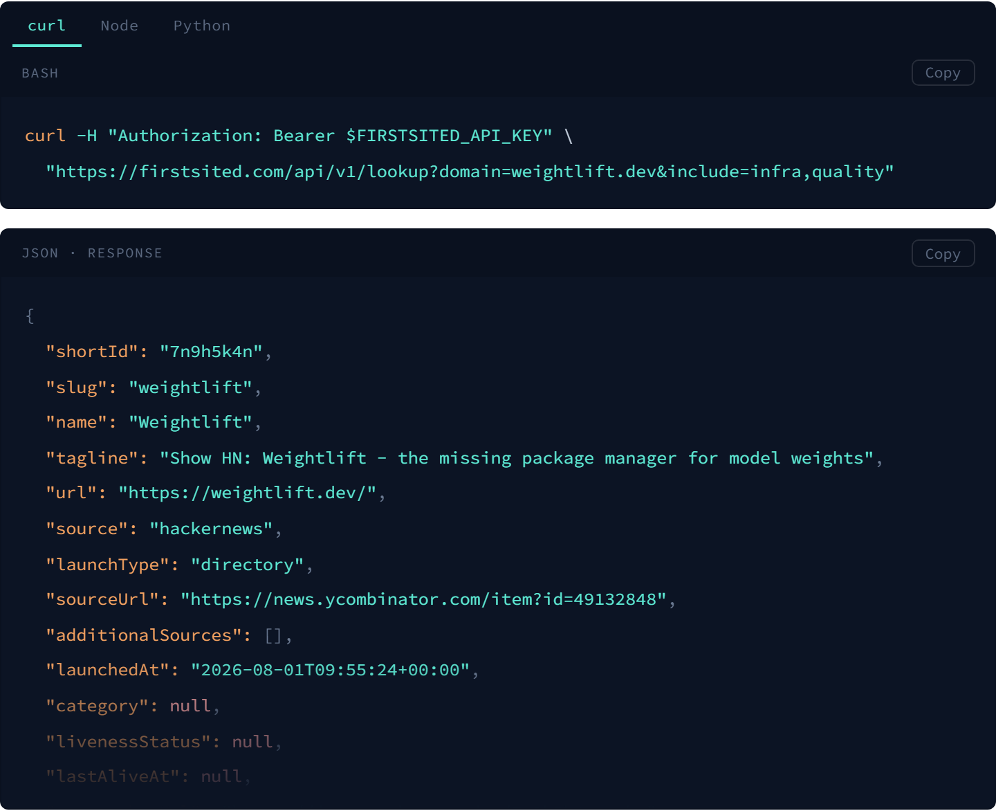 An assistant answering a question about new sites